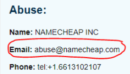 Abuse Registrar Email